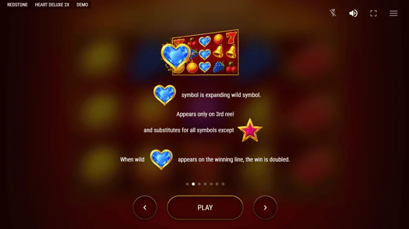 Heart Deluxe 2x - प्रतीक सेट: सात, घंटी, फल